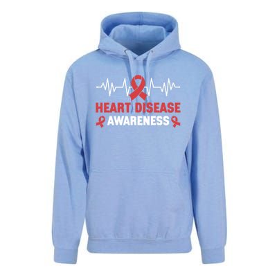 Heart Disease Support Heart Disease Awareness Cute Gift Unisex Surf Hoodie