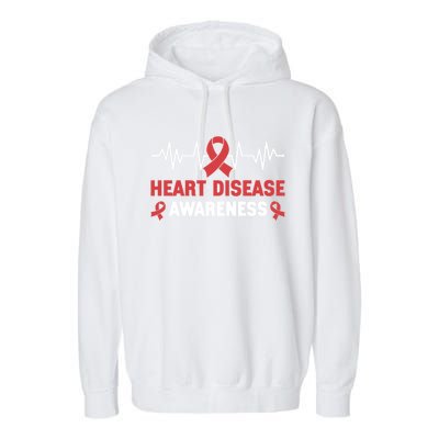 Heart Disease Support Heart Disease Awareness Cute Gift Garment-Dyed Fleece Hoodie