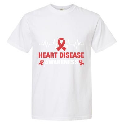 Heart Disease Support Heart Disease Awareness Cute Gift Garment-Dyed Heavyweight T-Shirt