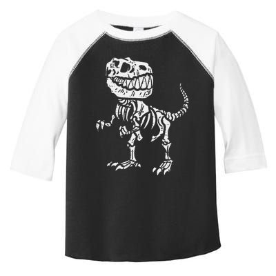 Halloween Dino Skeleton Trex Toddler Fine Jersey T-Shirt