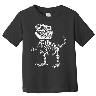 Halloween Dino Skeleton Trex Toddler T-Shirt