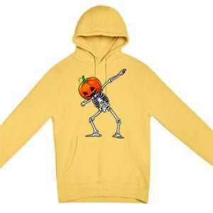 Halloween Dabbing Skeleton Scary Pumpkin Jack O Lantern Great Gift Premium Pullover Hoodie