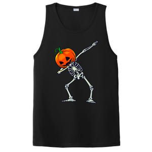 Halloween Dabbing Skeleton Scary Pumpkin Jack O Lantern Great Gift PosiCharge Competitor Tank