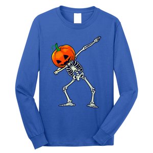 Halloween Dabbing Skeleton Scary Pumpkin Jack O Lantern Great Gift Long Sleeve Shirt