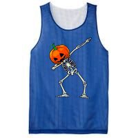 Halloween Dabbing Skeleton Scary Pumpkin Jack O Lantern Great Gift Mesh Reversible Basketball Jersey Tank