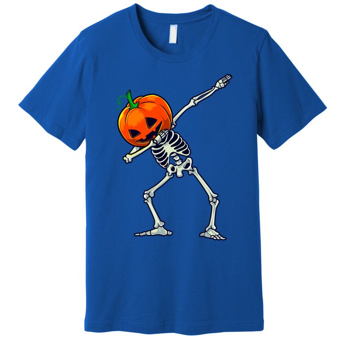 Halloween Dabbing Skeleton Scary Pumpkin Jack O Lantern Great Gift Premium T-Shirt