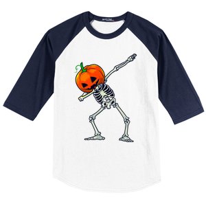 Halloween Dabbing Skeleton Scary Pumpkin Jack O Lantern Great Gift Baseball Sleeve Shirt