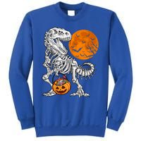 Halloween Dinosaur Skeleton T Rex Scary Pumpkin Moon Meaningful Gift Sweatshirt