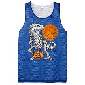 Halloween Dinosaur Skeleton T Rex Scary Pumpkin Moon Meaningful Gift Mesh Reversible Basketball Jersey Tank