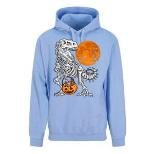 Halloween Dinosaur Skeleton T Rex Scary Pumpkin Moon Meaningful Gift Unisex Surf Hoodie