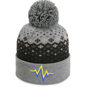 Heartbeat Down Syndrome Awareness Gift The Baniff Cuffed Pom Beanie