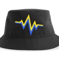 Heartbeat Down Syndrome Awareness Gift Sustainable Bucket Hat