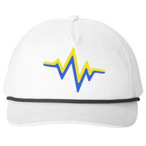 Heartbeat Down Syndrome Awareness Gift Snapback Five-Panel Rope Hat