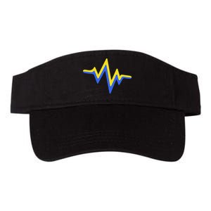 Heartbeat Down Syndrome Awareness Gift Valucap Bio-Washed Visor