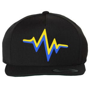 Heartbeat Down Syndrome Awareness Gift Wool Snapback Cap