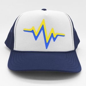 Heartbeat Down Syndrome Awareness Gift Trucker Hat