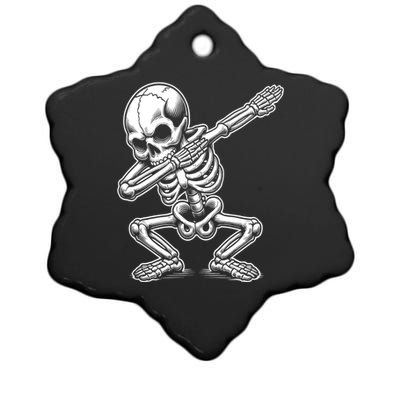 Halloween Dabbing Skeleton Skull Dab Dance Gift Ceramic Star Ornament