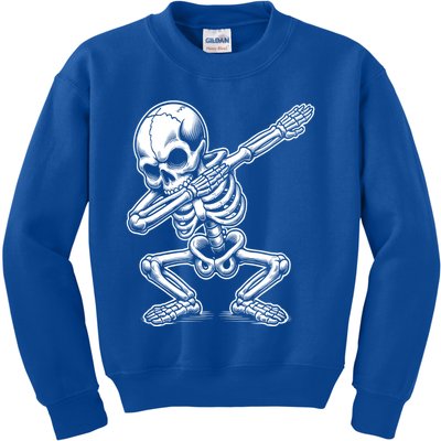 Halloween Dabbing Skeleton Skull Dab Dance Gift Kids Sweatshirt