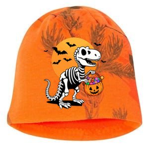 Halloween Dinosaur Skeleton T Rex Scary Pumpkin Moon De Kati - Camo Knit Beanie