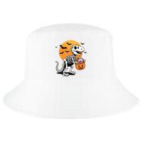 Halloween Dinosaur Skeleton T Rex Scary Pumpkin Moon De Cool Comfort Performance Bucket Hat