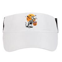 Halloween Dinosaur Skeleton T Rex Scary Pumpkin Moon De Adult Drive Performance Visor