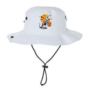 Halloween Dinosaur Skeleton T Rex Scary Pumpkin Moon De Legacy Cool Fit Booney Bucket Hat