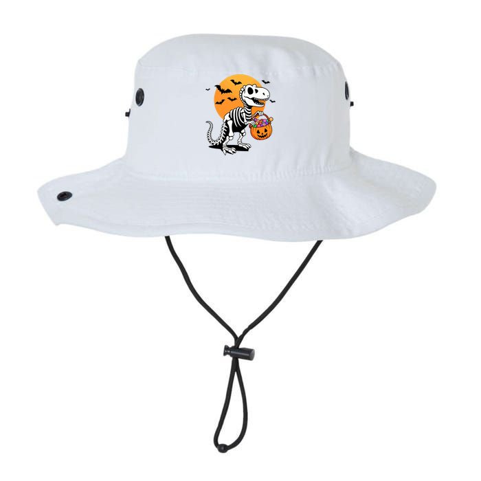 Halloween Dinosaur Skeleton T Rex Scary Pumpkin Moon De Legacy Cool Fit Booney Bucket Hat