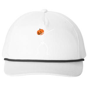 Halloween Dabbing Skeleton Scary Pumpkin Jack O Lantern Gift Snapback Five-Panel Rope Hat