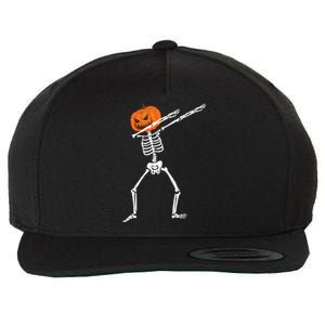 Halloween Dabbing Skeleton Scary Pumpkin Jack O Lantern Gift Wool Snapback Cap