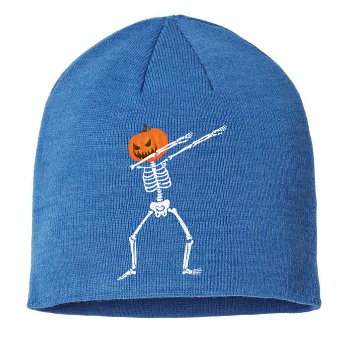 Halloween Dabbing Skeleton Scary Pumpkin Jack O Lantern Gift Sustainable Beanie