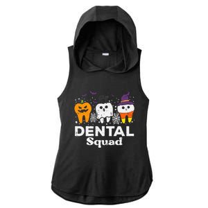 Halloween Dental Squad Teeth Funny Costume Dentist Great Gift Ladies PosiCharge Tri-Blend Wicking Draft Hoodie Tank