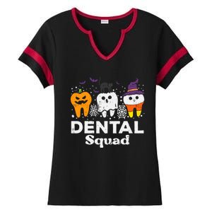 Halloween Dental Squad Teeth Funny Costume Dentist Great Gift Ladies Halftime Notch Neck Tee