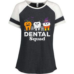 Halloween Dental Squad Teeth Funny Costume Dentist Great Gift Enza Ladies Jersey Colorblock Tee