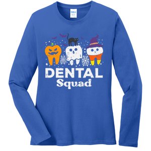 Halloween Dental Squad Teeth Funny Costume Dentist Great Gift Ladies Long Sleeve Shirt