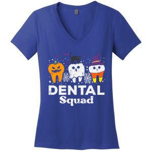 Halloween Dental Squad Teeth Funny Costume Dentist Great Gift Women's V-Neck T-Shirt