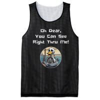 Halloween Duck Skeleton Oh Dear You Can See Right Thru Me Mesh Reversible Basketball Jersey Tank