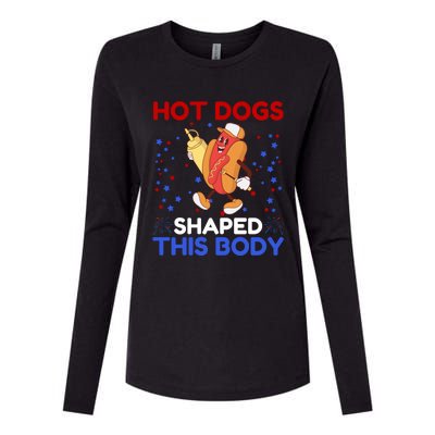 Hot Dogs Shaped This Body For Hot Dogs Lovers 4th Of July Funny Gift Womens Cotton Relaxed Long Sleeve T-Shirt