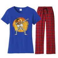 Halloween Dabbing Skeleton Halloween Cute Gift Women's Flannel Pajama Set