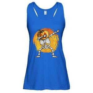 Halloween Dabbing Skeleton Halloween Cute Gift Ladies Essential Flowy Tank