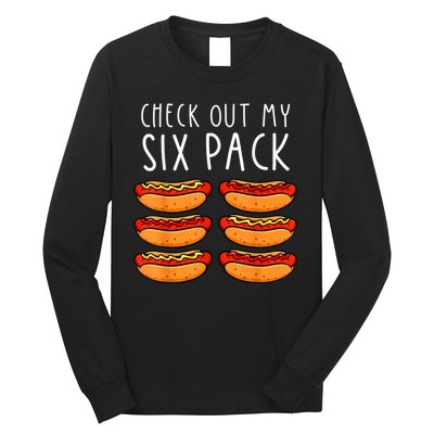 Hot Dog Six Pack Hot Dog BBQ Barbeque Funny Hot Dog Long Sleeve Shirt