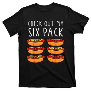 Hot Dog Six Pack Hot Dog BBQ Barbeque Funny Hot Dog T-Shirt