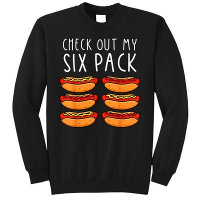 Hot Dog Six Pack Hot Dog BBQ Barbeque Funny Hot Dog Tall Sweatshirt