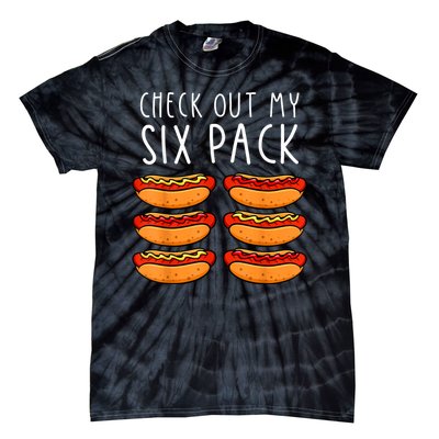 Hot Dog Six Pack Hot Dog BBQ Barbeque Funny Hot Dog Tie-Dye T-Shirt