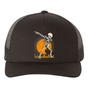 Halloween Dabbing Skeleton Yupoong Adult 5-Panel Trucker Hat