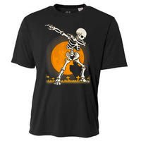 Halloween Dabbing Skeleton Cooling Performance Crew T-Shirt