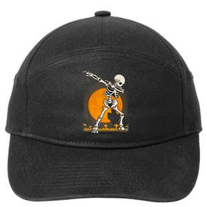 Halloween Dabbing Skeleton 7-Panel Snapback Hat