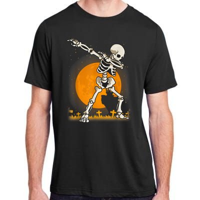 Halloween Dabbing Skeleton Adult ChromaSoft Performance T-Shirt