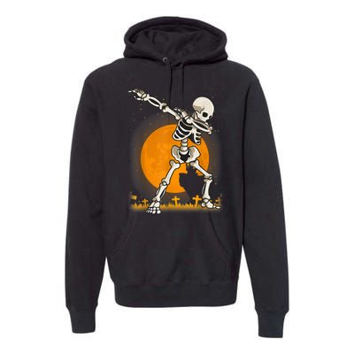 Halloween Dabbing Skeleton Premium Hoodie