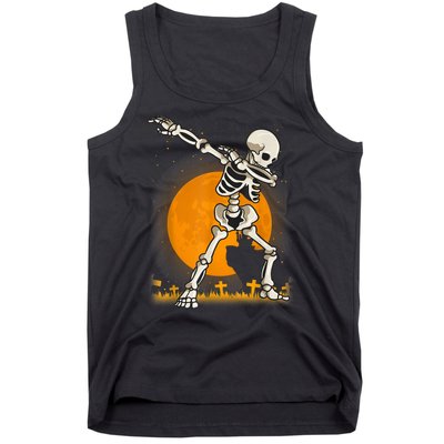 Halloween Dabbing Skeleton Tank Top