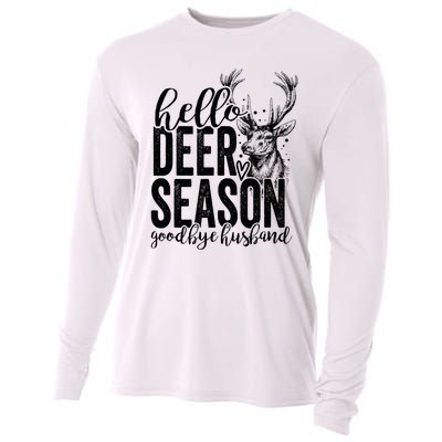 Hello Deer Season Goodbye Husband Vintage Cooling Performance Long Sleeve Crew